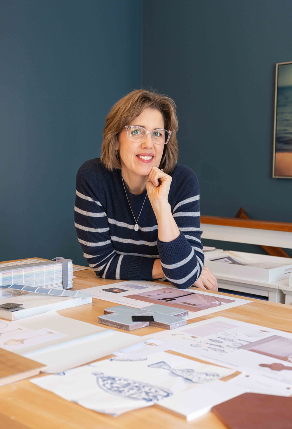 Kjerstin Boorstein in her office.RAF Anchorage interior designer Kjerstin Boorstein in her office